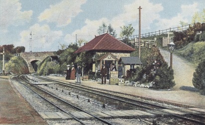 Bratton Fleming station circa-1900 looking towards Lynton