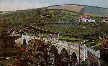 Chelfham viaduct circa-1900 looking towards the station