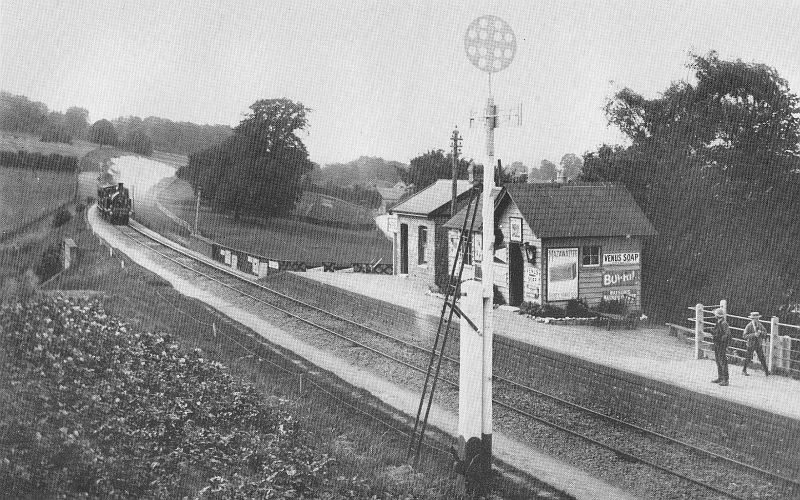 Spetisbury station in the late 1890s