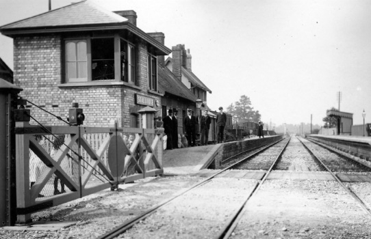 Stalbridge station and signal-box circa-1905