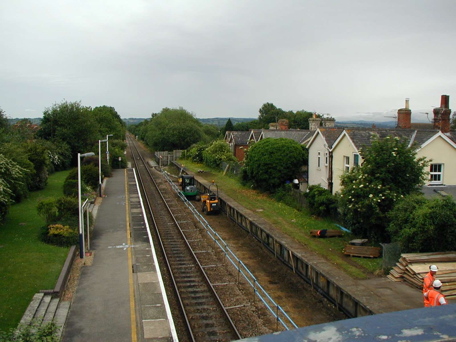 Templecombe station looking east from the footbridge