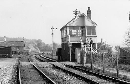 Wellow signal-box in 1957