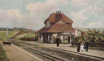 Looking east through Woody Bay station towards Lynton