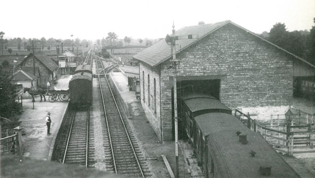 West Pennard station looking westwards pre-1929