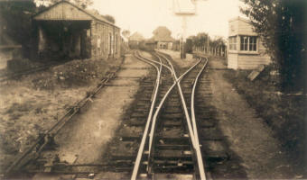 A view of the pointwork at the station throat