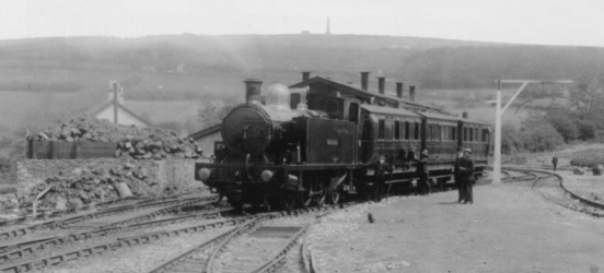 A PD&SWJR train being shunted at Callington station circa-1908