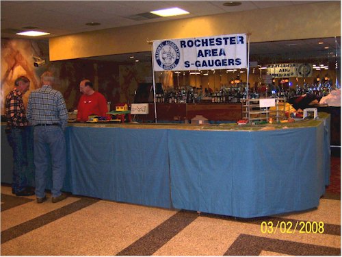 Rochester Area S-Gaugers Banner at the TTCS show at the Diplomat Banquet Center