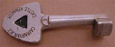 Image of aluminium key token, Cairnryan Junction to Castle Kennedy