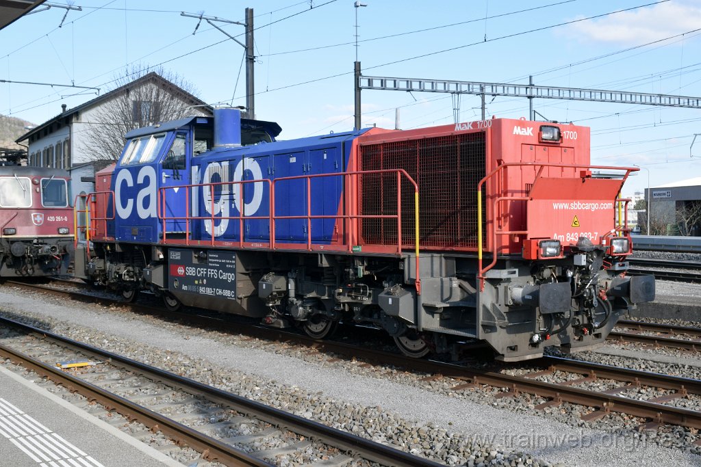 7874-0026-260222.jpg - SBBC Am 843.083-7 (Am 98 85 5 843 083-7 CH-SBBC) / Oensingen 26.2.2022