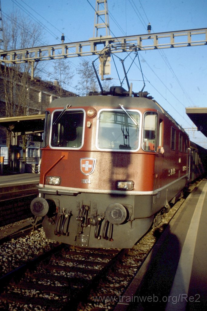 0700-0039.jpg - SBB-CFF Re 4/4'' 11104 / Zürich-Oerlikon 3.2.1998