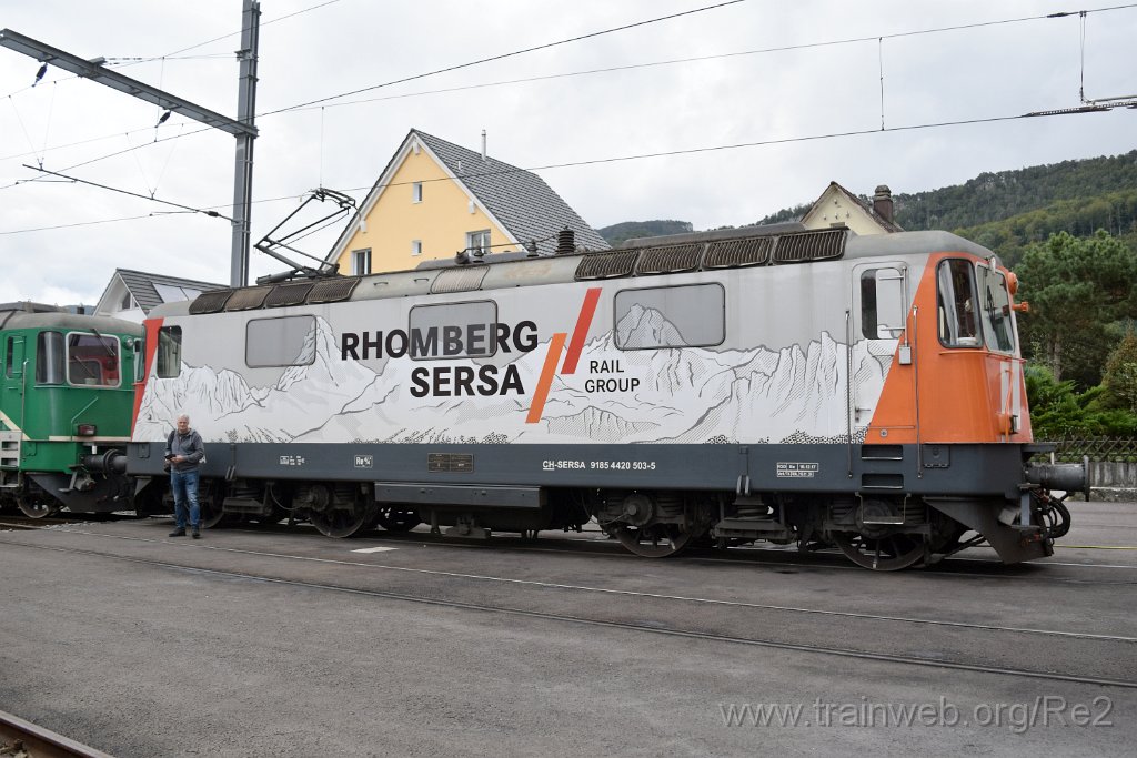 9357-0018-140924.jpg - Sersa Re 420.503-5 ''Valentina'' (Re 91 85 4 420 503-5 CH-SERSA) / Balsthal (Dépot) 14.9.2024