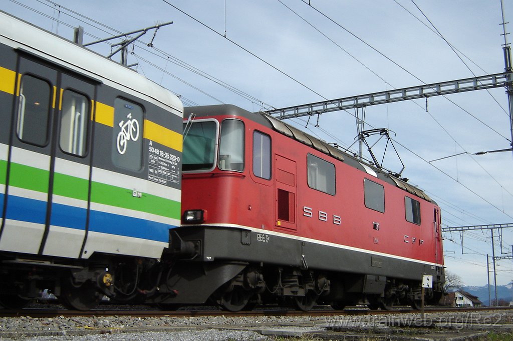 1454-0020-150308.jpg - SBB-CFF Re 4/4'' 11121 / Pfäffikon SZ 15.3.2008