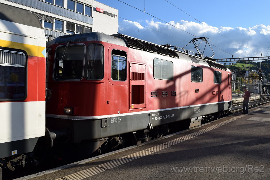 4672-0021-031017.jpg - SBB-CFF Re 4/4'' 11127 (Re 420.127-3)  (Re 91 85 4 420 127-3 CH-SBB) / St.Gallen HB 3.10.2017
