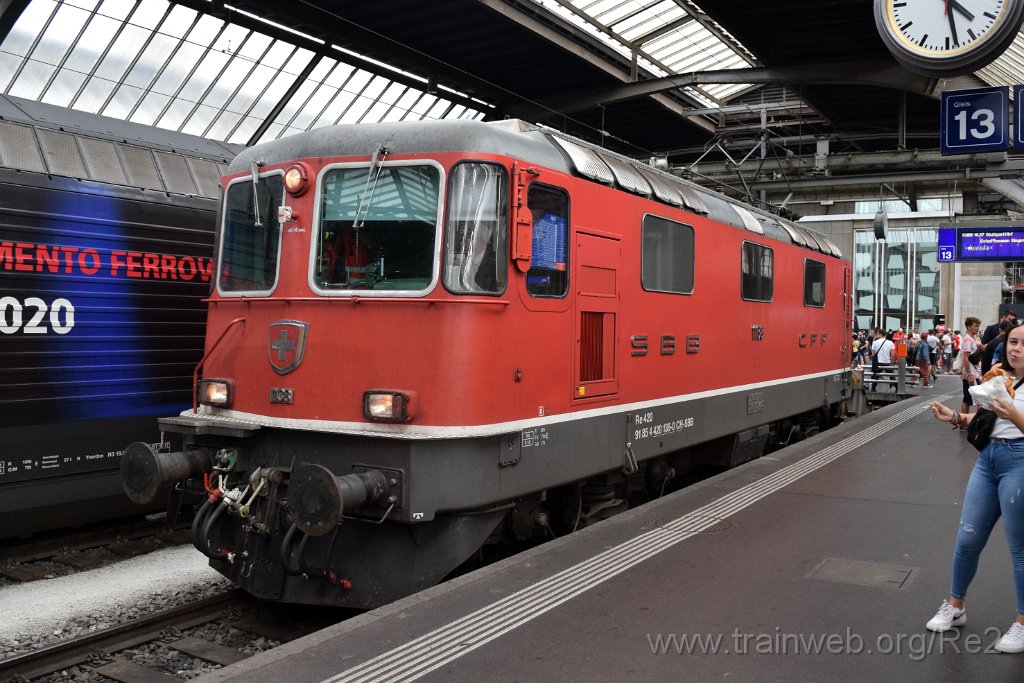 5659-0036-100819.jpg - SBB-CFF Re 4/4'' 11138 (Re 420.138-0)  (Re 91 85 4 420 138-0 CH-SBB) / Zürich HB 10.8.2019