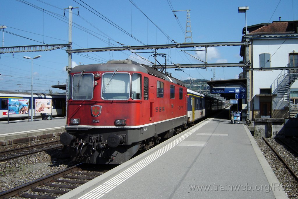 1368-0019-110807.jpg - SBB-CFF Re 4/4'' 11143 / Yverdon 11.8.2007