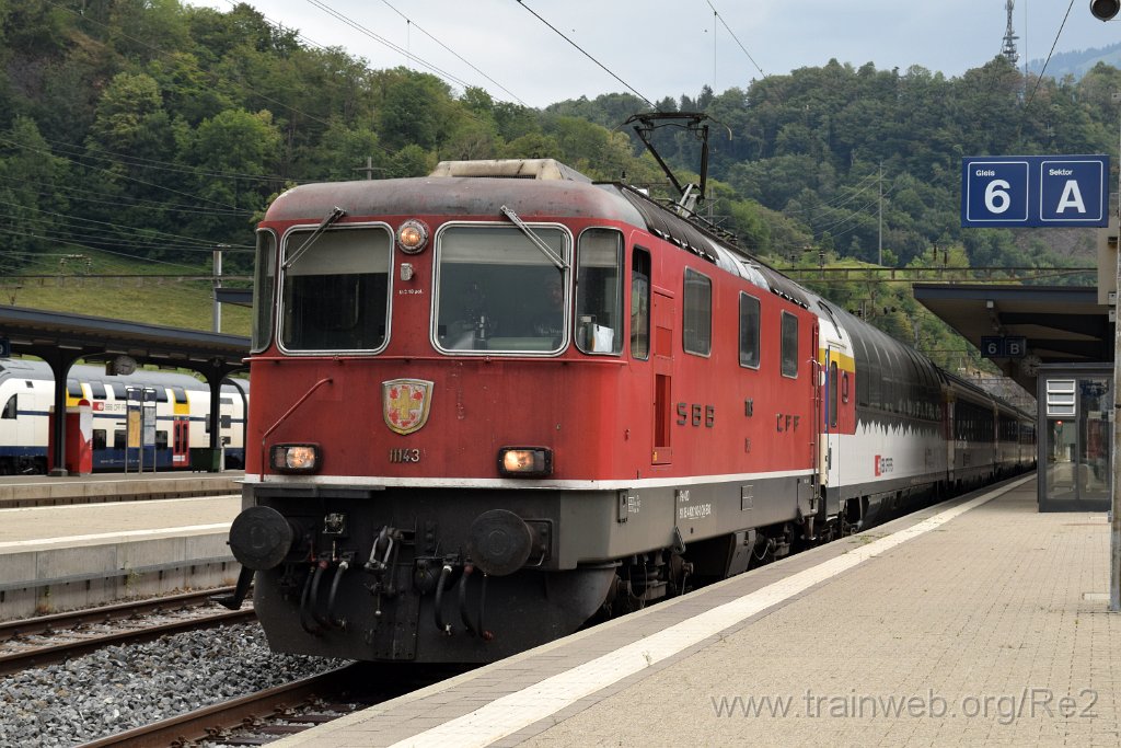 5055-0002-100718.jpg - SBB-CFF Re 4/4'' 11143 (Re 420.143-0)  (Re 91 85 4 420 143-0 CH-SBB) / Ziegelbrücke 10.7.2018