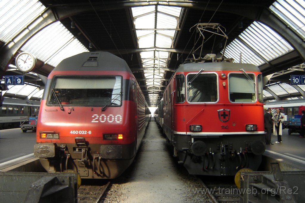 1291-0004-150307.jpg - SBB-CFF Re 460.032-6 + SBB-CFF Re 4/4'' 11149 / Zürich HB 15.3.2007