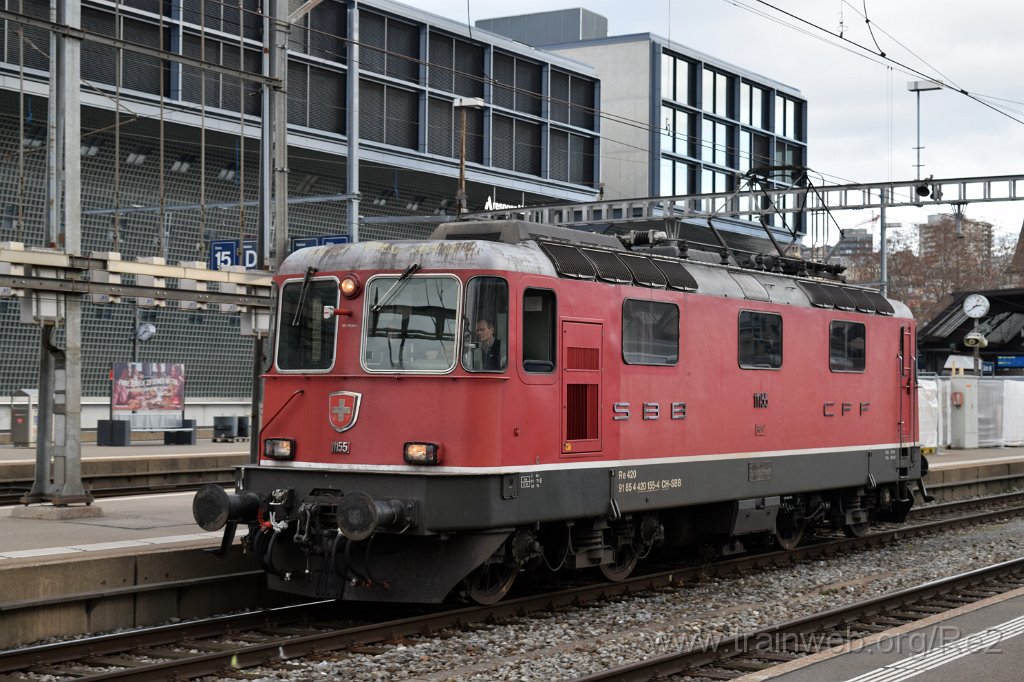 7248-0025-291220.jpg - SBB-CFF Re 4/4'' 11155 (Re 420.155-4)  (Re 91 85 4 420 155-4 CH-SBB) / Zürich HB 29.12.2020