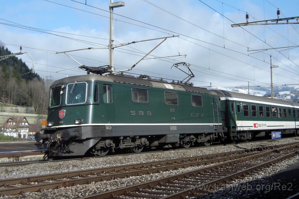 1300-0018-310307.jpg - SBB-CFF Ref 4/4'' 11158 / Schwyz 31.3.2007