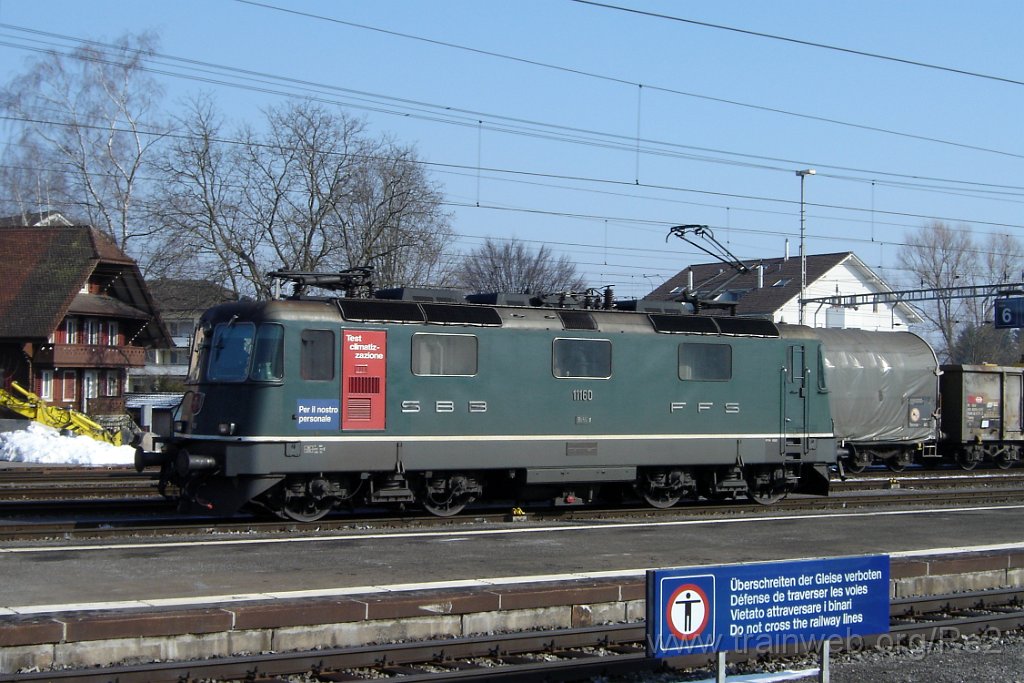 1142-0023-140306.jpg - SBB-CFF Ref 4/4'' 11160 ''Test Klimaanlage'' / Rotkreuz 14.3.2006