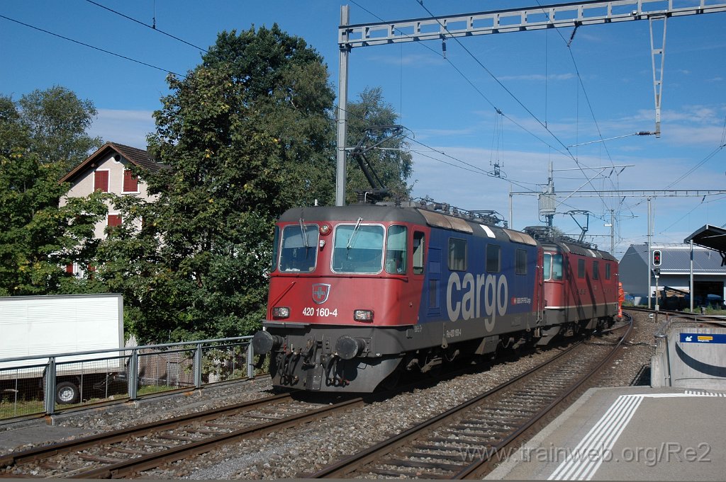 1557-0024-050908.jpg - SBBC Re 420.160-4 + SBB-CFF Ref 4/4'' 11171 / Hinwil 5.9.2008