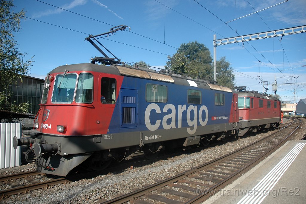 1557-0026-050908.jpg - SBBC Re 420.160-4 + SBB-CFF Ref 4/4'' 11171 / Hinwil 5.9.2008