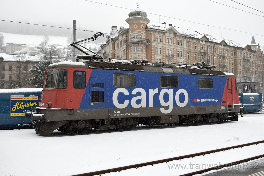 8351-0006-210123.jpg - SBBC Re 420.160-4 (Re 91 85 4 420 160-4 CH-SBBC) / St.Gallen HB 21.1.2023