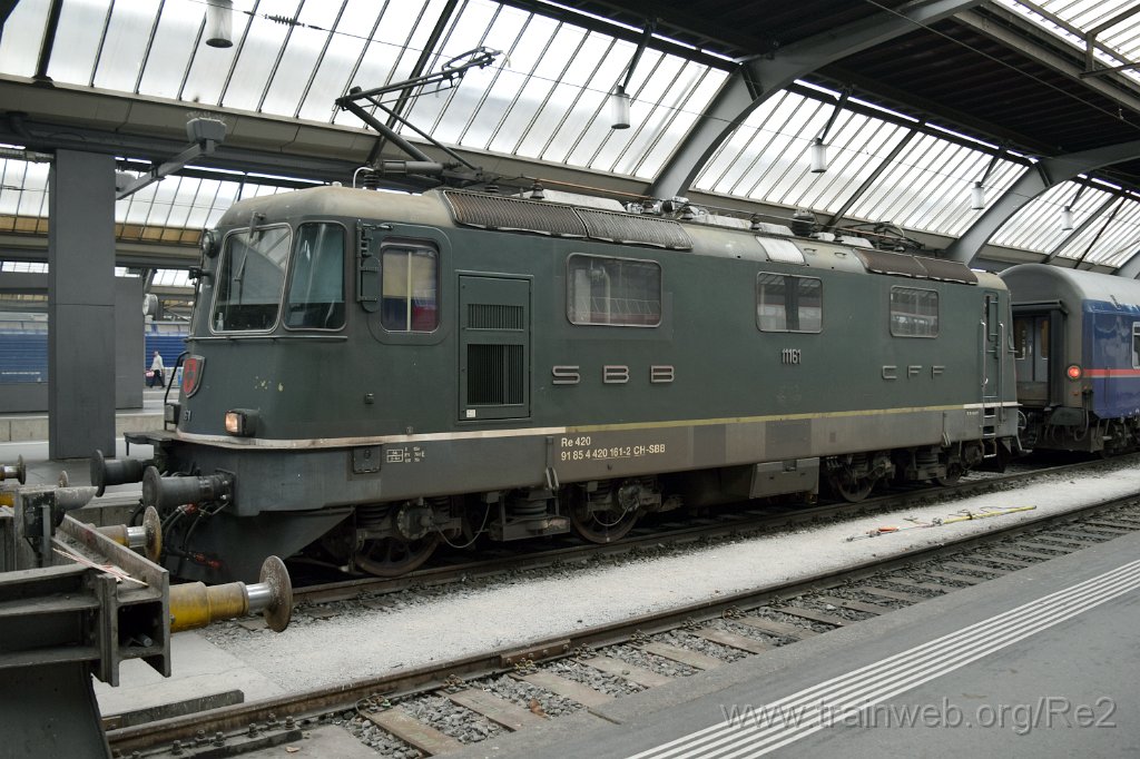 8734-0049-260823.jpg - SBB-CFF Re 4/4'' 11161 (Re 420.161-2)  (Re 91 85 4 420 161-2 CH-SBB) / Zürich HB 26.8.2023