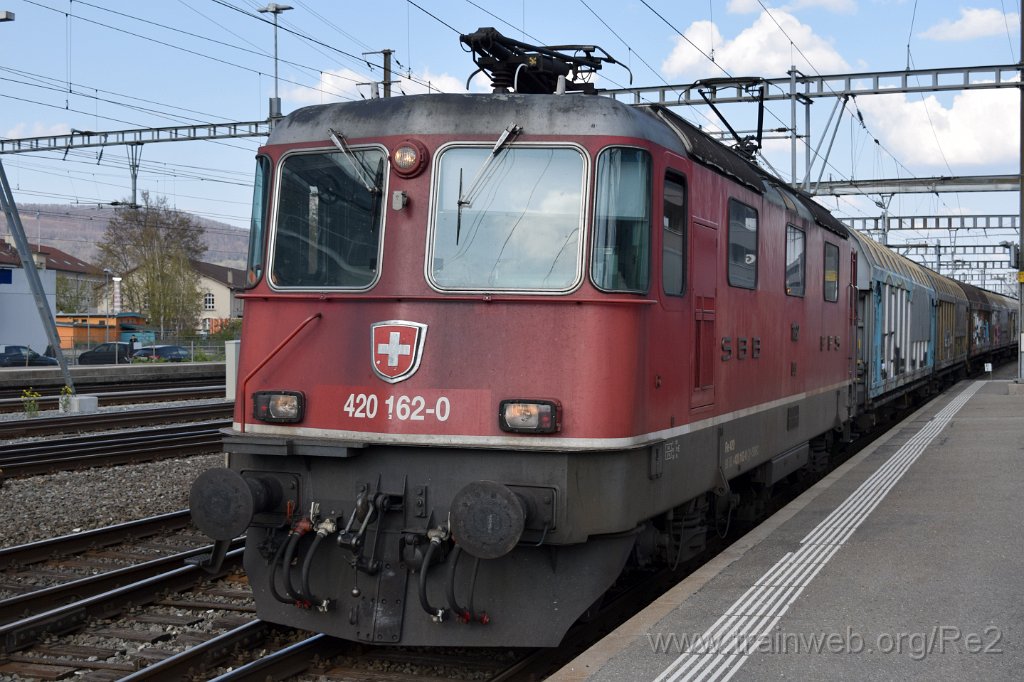 7361-0030-200421.jpg - SBBC Re 4/4'' 11162 (Re 420.162-0)  (Re 91 85 4 420 162-0 CH-SBBC) / Aarau 20.4.2021