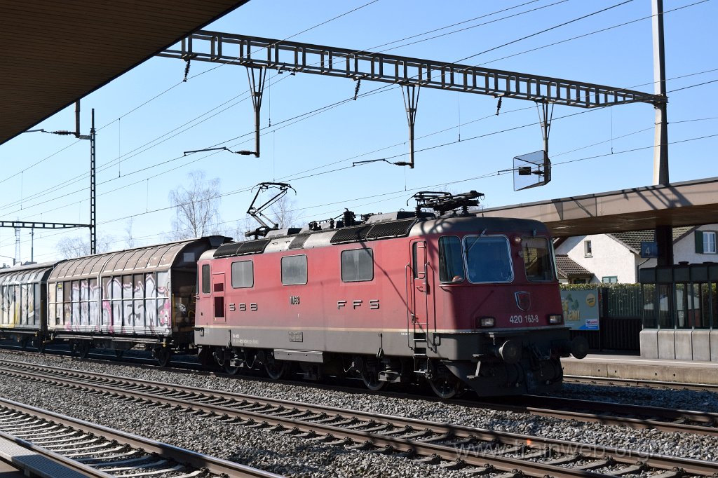 7319-0036-240321.jpg - SBBC Re 4/4'' 11163 (Re 420.163-8)  (Re 91 85 4 420 163-8 CH-SBBC) / Rupperswil 24.3.2021
