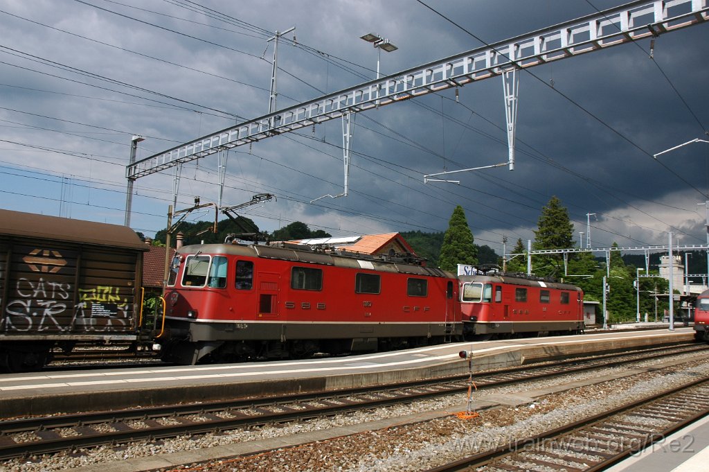 1912-0027-220610.jpg - SBB-CFF Ref 4/4'' 11167 + SBB-CFF Re 4/4'' 11306 / Burgdorf 22.6.2010