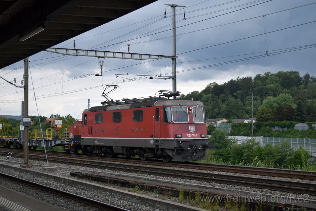 8699-0009-210723.jpg - SBBC Re 4/4'' 11167 (Re 420.167-9)  (Re 91 85 4 420 167-9 CH-SBBC) / Killwangen-Spreitenbach 21.7.2023