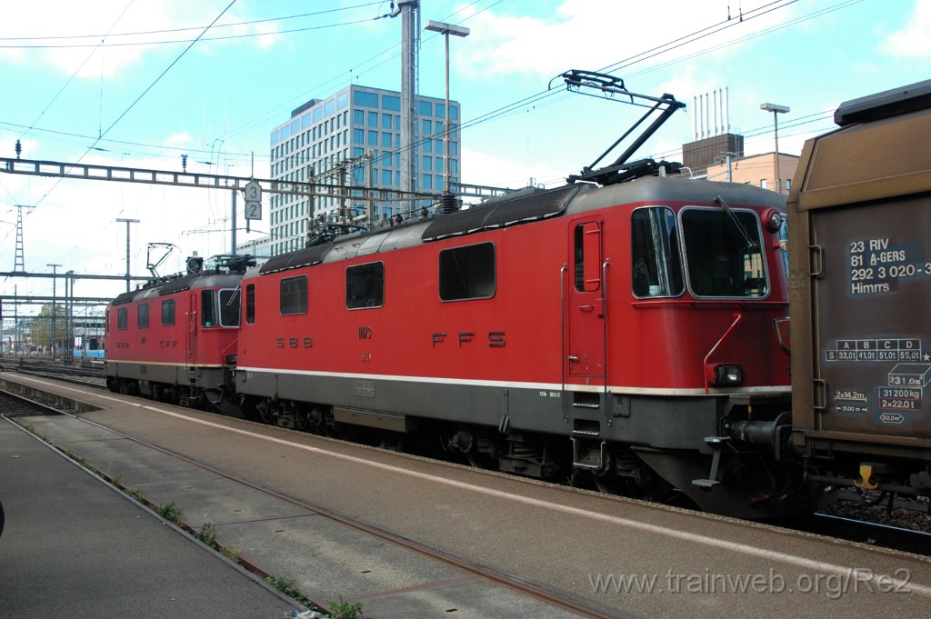3376-0038-241014.jpg - SBB-CFF Re 4/4'' 11185 + SBB-CFF Ref 4/4'' 11173 / Zürich-Altstetten 24.10.2014