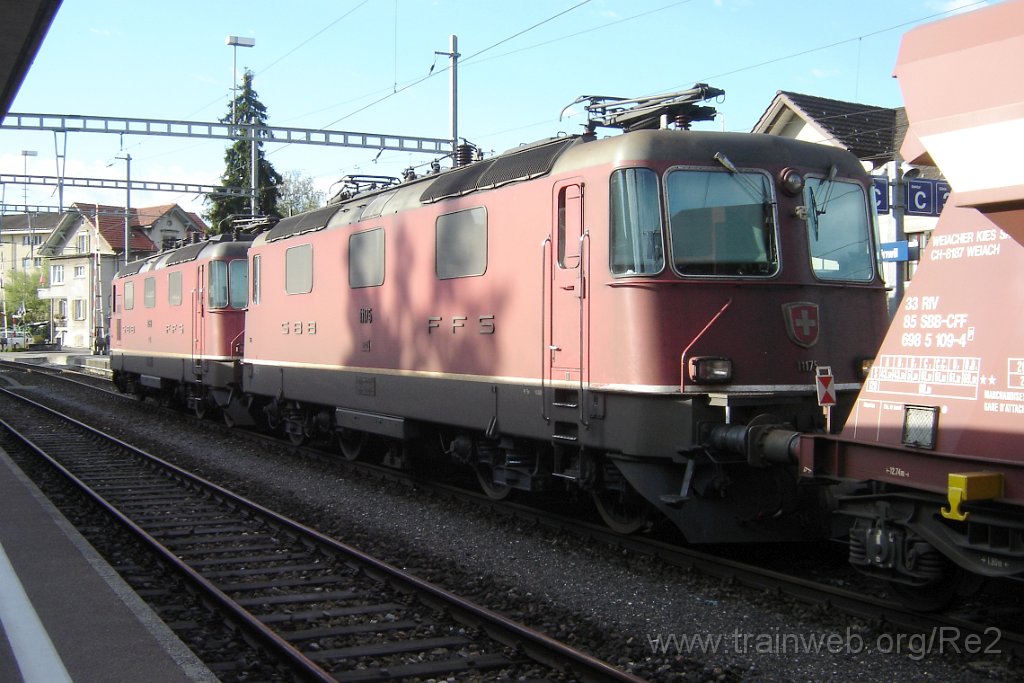 1365-0002-240707.jpg - SBB-CFF Ref 4/4'' 11175 + SBB-CFF Re 4/4''' 11359 / Hinwil 24.7.2007