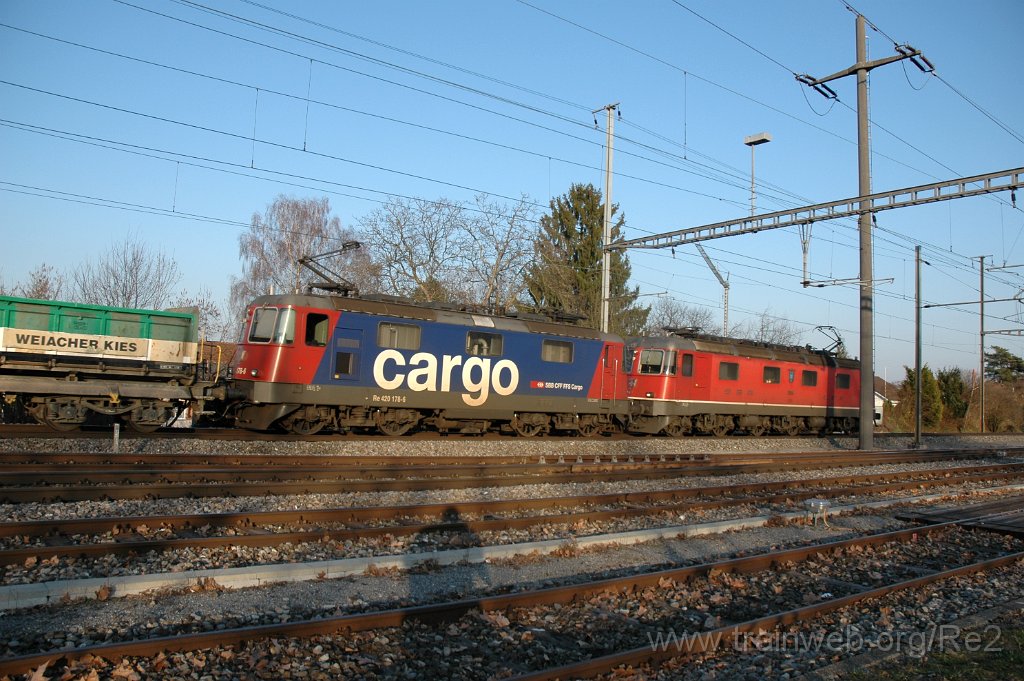 2348-0040-220312.jpg - SBB-CFF Re 6/6 11654 ''Villeneuve'' + SBBC Re 420.178-6 / Rümlang 22.3.2012