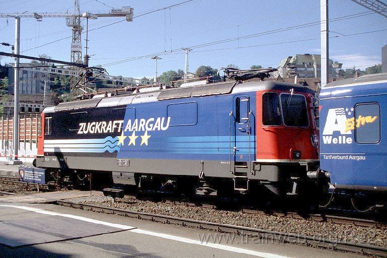 0783-37W.JPG - SBB-CFF Re 4/4'' 11181 ''Zugkraft Aargau'' / Baden 21.9.1999