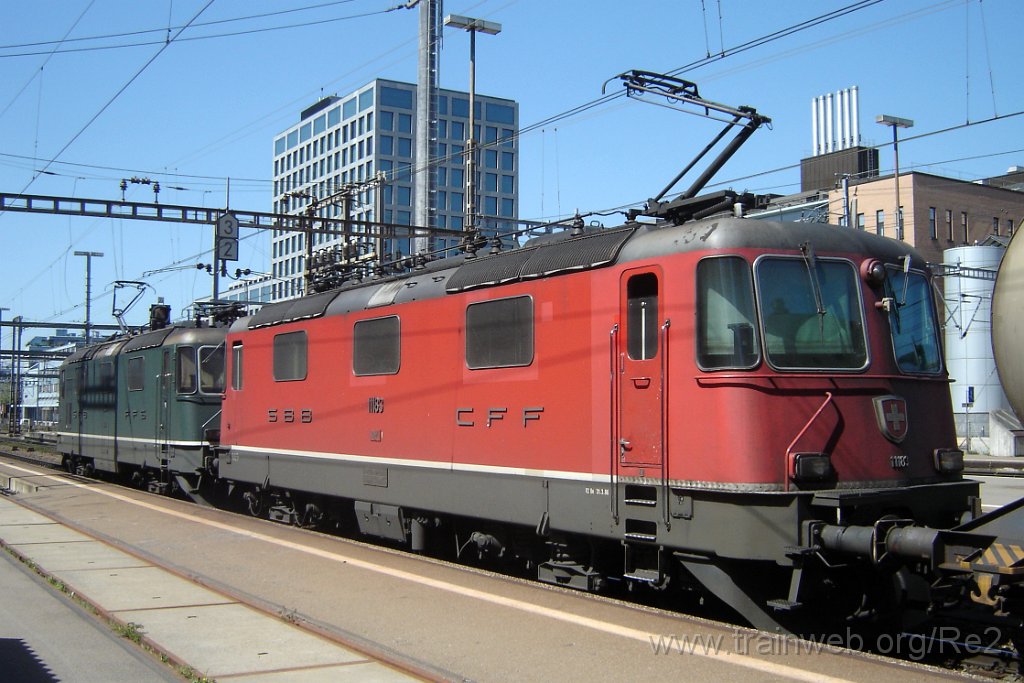 1312-0001-160407.jpg - SBB-CFF Ref 4/4'' 11183 + SBB-CFF Re 4/4'' 11344 / Zürich-Altstetten 16.4.2007