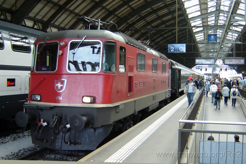 1467-0019-200408.jpg - SBB-CFF Re 4/4'' 11194 / St.Gallen HB 20.4.2008
