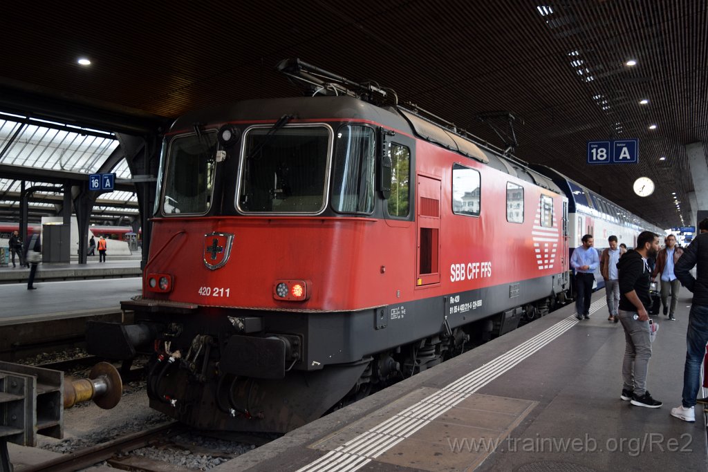 4152-0026-190916.jpg - SBB-CFF Re 420.211-5 (Re 91 85 4 420 211-5 CH-SBB) / Zürich HB 19.9.2016