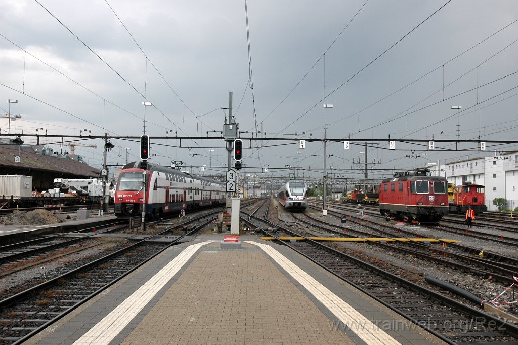 3144-0001-030614.jpg - SBB-CFF RABe 514.052-0 / RBe 514.452-2 + SOB RABe 526.047-6 ''Rossberg'' + SBB-CFF Re 4/4'' 11241 + SBB-CFF Tm 232.013-3 / Rapperswil 3.6.2014
