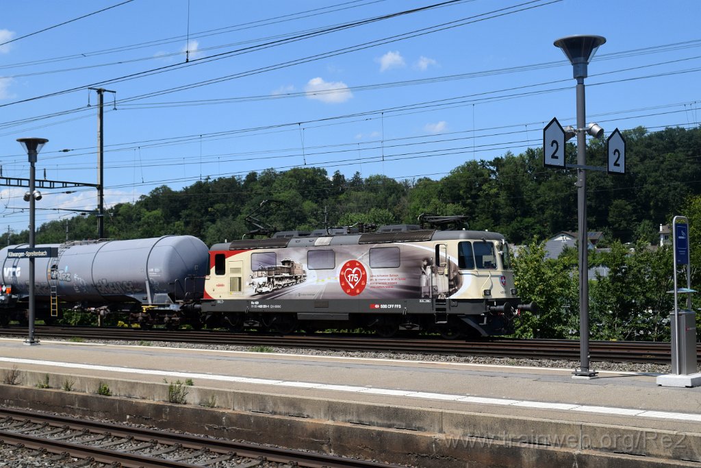 8092-0023-150722.jpg - SBBC Re 420.251-1 ''175 ans de chemin de fer en Suisse'' (Re 91 85 4 420 251-1 CH-SBBC) / Killwangen-Spreitenbach 15.7.2022