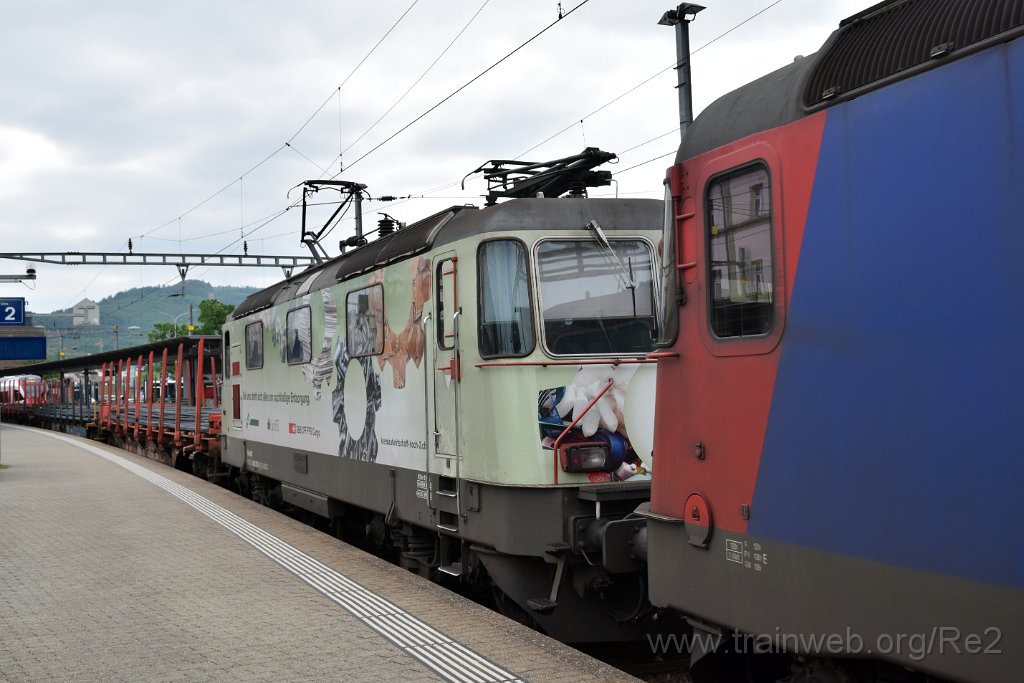 8577-0032-250523.jpg - SBBC Re 420.257-8 ''Nachhaltige Entsorgung'' (Re 91 85 4 420 257-8 CH-SBBC) / Olten 25.5.2023