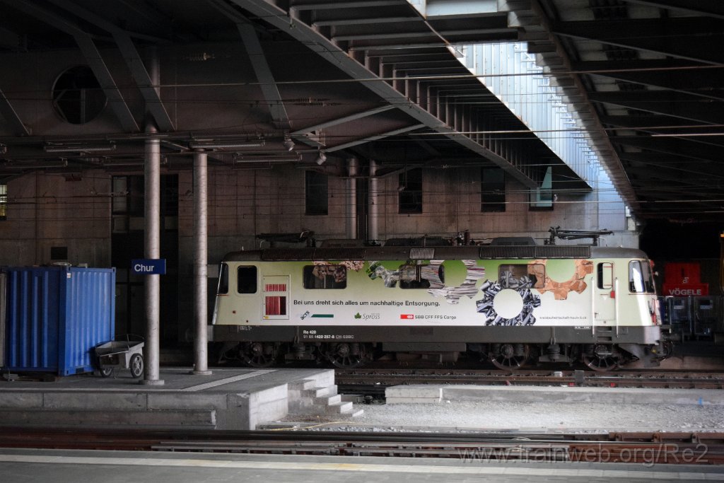 9815-0027-140625.jpg - SBBC Re 420.257-8 ''Nachhaltige Entsorgung'' (Re 91 85 4 420 257-8 CH-SBBC) / Chur 14.6.2025