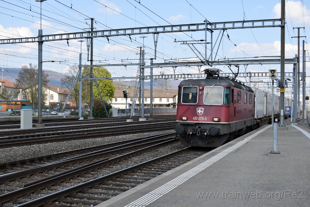 7357-0015-200421.jpg - SBBC Re 4/4'' 11273 (Re 420.273-5)  (Re 91 85 4 420 273-5 CH-SBBC) / Aarau 20.4.2021