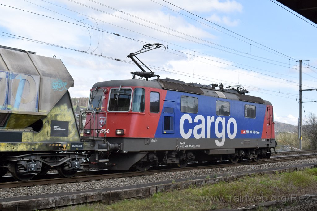 9628-0039-010425.jpg - SBBC Re 420.275-0 (Re 91 85 4 420 275-0 CH-SBBC) / Killwangen-Spreitenbach 1.4.2025