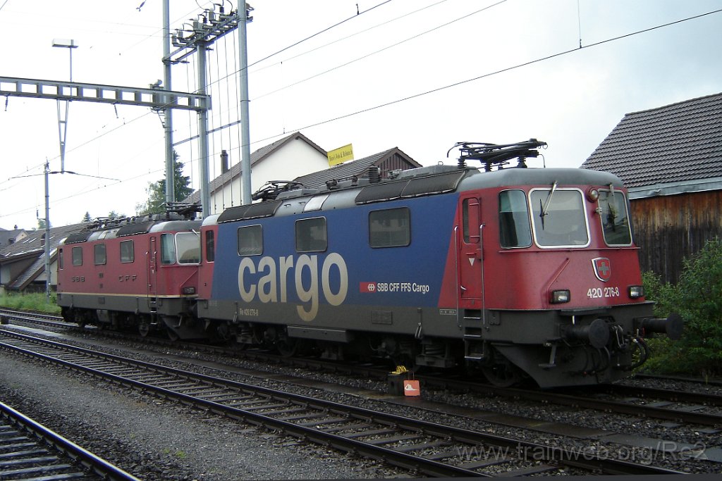1186-0002-020606.jpg - SBBC Re 420.276-8 + SBB-CFF Re 4/4'' 11270 / Hinwil 2.6.2006