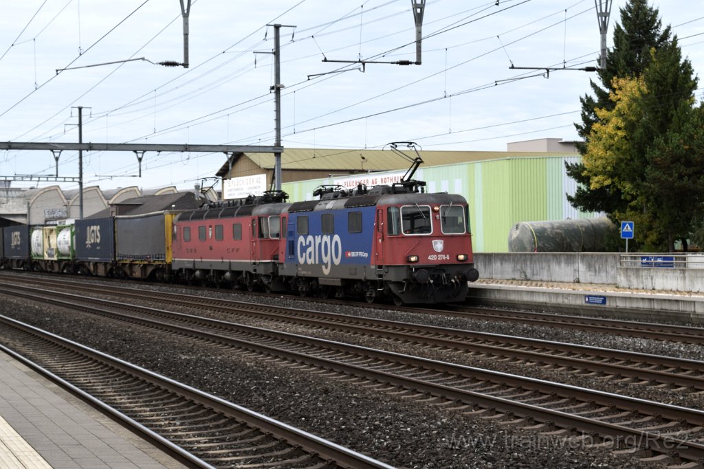 4675-0023-041017.jpg - SBBC Re 420.276-8 (Re 91 85 4 420 276-8 CH-SBBC) + SBBC Re 6/6 11676 (Re 620.076-0)  ''Zurzach'' (Re 91 85 4 620 076-0 CH-SBBC) / Rothrist 4.10.2017