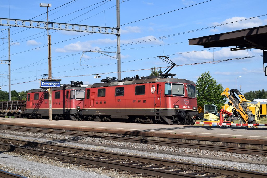 5031-0012-180618.jpg - SBBC Re 4/4'' 11278 (Re 420.278-4)  ''Cham'' (Re 91 85 4 420 278-4 CH-SBBC) + SBBC Re 4/4'' 11331 (Re 420.331-1)  (Re 91 85 4 420 331-1 CH-SBBC) / Oensingen 18.6.2018