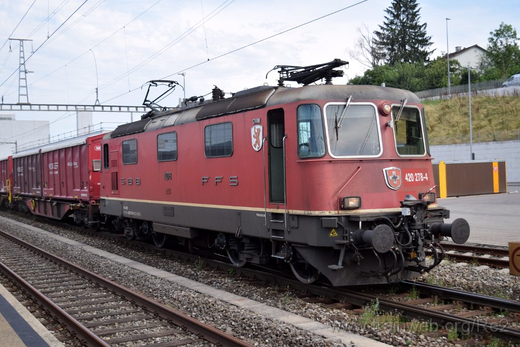9222-0037-190724.jpg - SBBC Re 4/4'' 11278 (Re 420.278-4)  ''Cham'' (Re 91 85 4 420 278-4 CH-SBBC) / Killwangen-Spreitenbach 19.7.2024