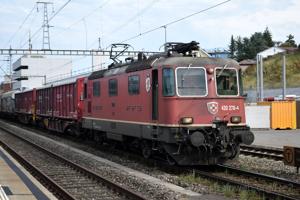 9222-0043-190724.jpg - SBBC Re 4/4'' 11278 (Re 420.278-4)  ''Cham'' (Re 91 85 4 420 278-4 CH-SBBC) / Killwangen-Spreitenbach 19.7.2024